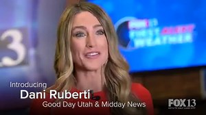 WELCOME DANI! Make sure to welcome to Dani Ruberti to the FOX 13 News team. Dani will have your traffic and weather on Good Day Utah and the midday news. https://bit.ly/2HEbUz3 | FOX 13 News