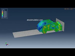 Car Crash Simulation in Abaqus .