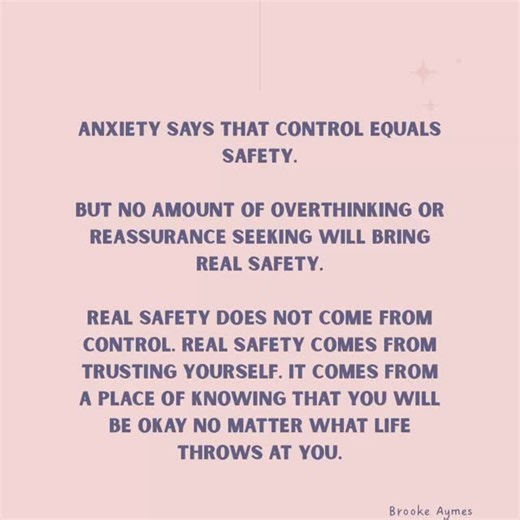 If we struggle with wanting to control things, we probably struggle with anxiety. Control is usually a sign of anxiety. We seek predictability to feel better but the catch is that life is unpredictable. We need to build confidence and security within ourselves to be able to trust ourselves to know that regardless of the unpredictability in life circumstances— we will be okay no matter what. #anxiety #anxietyhelp #overthink #mentalhealthawareness #control #controlfreak #anxiousthoughts #mentalhea