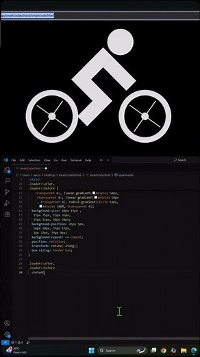 Make Bicycle loader By Using #html5 #css3