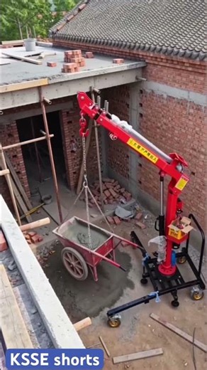 This Battery-Powered Crane Is Changing Construction 🤯🔋🏗️ #Construction #Innovation