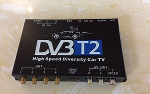 车载4天线高清高速HDMI接口多媒体USB播放H.264数字电视接收盒DVB-T2