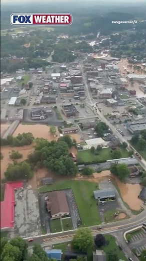Aerial video reveals catastrophic flooding in West Virginia