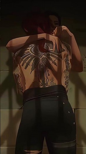 What does Vi's tattoo mean in ARCANE? #violet #arcane #jinx