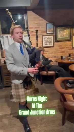 Burns Night at The Grand Junction Arms, piping and address to the haggis by @torquilleroylewis #tring #burnsnight #bagpipea #haggis #addresstoahaggis #robertburns | The Grand Junction Arms, Tring