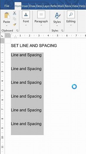 Setting Line and Paragraph Spacing microsoft word