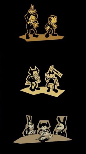 ALL Ollie & Bendy & Boris GAME OVER SCREENS #fnf #animation #fnfanimation