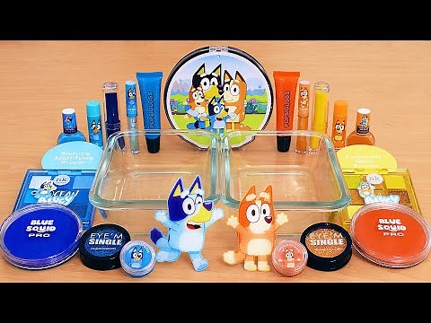 Bluey vs Bingo - Mixing Makeup Eyeshadow Into Slime ASMR