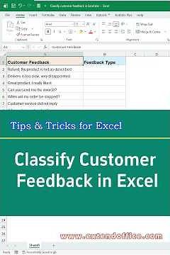Classify Customer Feedback in Excel