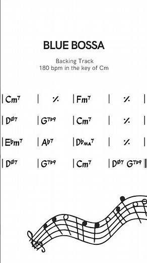 Blue Bossa 180bpm Backing Track - #jazz #backingtrack