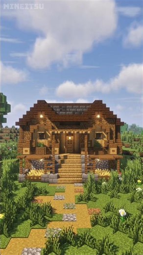 Small & Cozy Wood Cabin🏡🍂| #minecraft #minecraftguide #minecraftrealistic #minecrafthowto