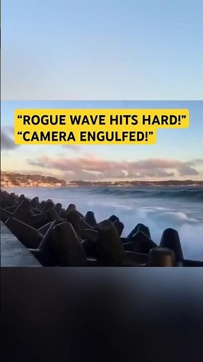 “Rogue Wave Slams Breakwater | POV Camera Engulfed in Seconds”