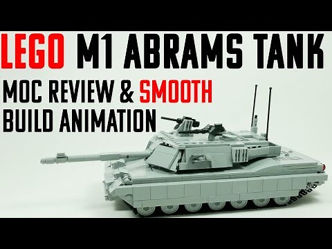 Lego M1 Abrams Tank - MOC review and smooth build animation