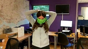 13K views · 98 reactions |  Jo shows us how to make a face mask using a T-shirt... (with her helpful assistant Charlotte). ✂️ Tip: Use sharper scissors. | Greatest Hits Radio South Coast | Facebook