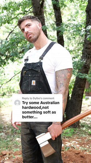 Replying to @Dylbo My Axe 🥲 | Hardest Wood In The World