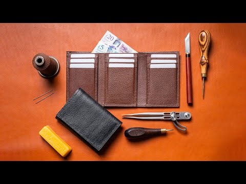 Make A Leather Trifold Wallet // Be The Maker // PDF and Acrylic Pattern Make Along