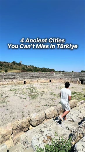 What to know about each ⬇️ 1. Perge This ancient city was one of the most important Roman centers in Anatolia. Behind me are the stadium, baths, and colonnaded streets where daily Roman life once unfolded. Perge was known for its advanced city planning, with water canals running through the streets to cool the city. Today, it’s one of the best places in Turkey to understand how a Roman city actually functioned. 2. Phaselis This ancient city sits directly on the Mediterranean coast, something ext