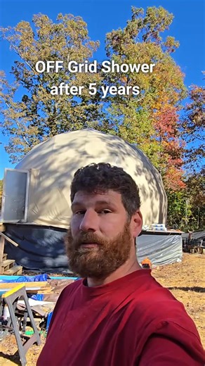 After 5 years off grid we have a permanent shower finally #diyproject #offgrid #simpleliving #homesteading #showertok | Off Grid & Growing