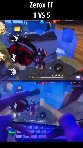 1 Vs 5 🎯 || Zerox FF