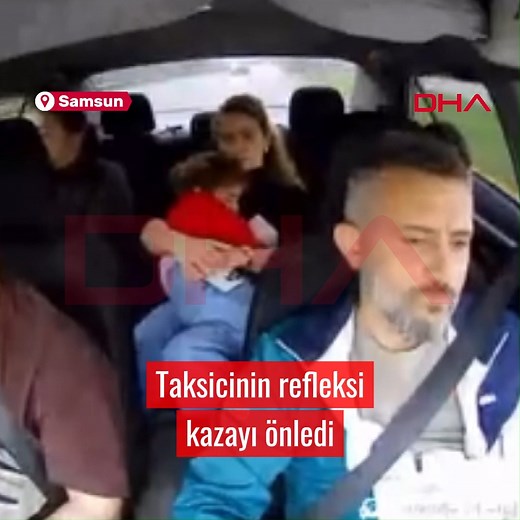947K views · 8.7K reactions |  Taksi şoförünün manevra yapıp kazayı önlediği anlar araç içi kamerasına yansıdı  dha.com.tr/2753224 | Demirören Haber Ajansı | Facebook