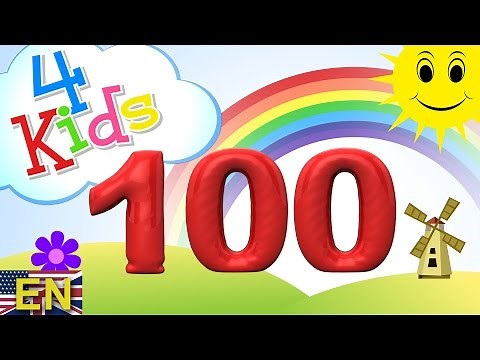 Numbers counting from 91 to 100 for children. Counting ninetyone to one hundred (english)