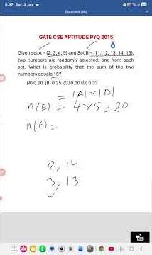 GATE CSE APTITUDE PYQ 2015 #NET #GATE