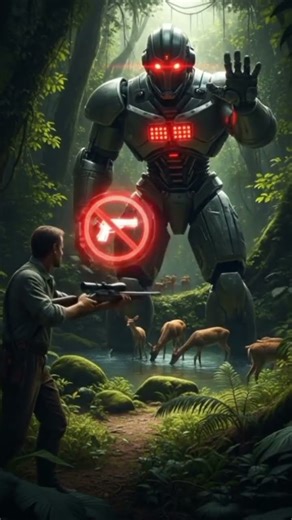 “Future Robot Saves Animals from Hunters – AI Short Film”