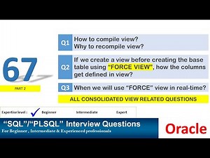 Oracle PL SQL interview question | View related question PART 2 | add,drop columns in base table