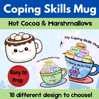 Coping Skills Mug Counseling SEL Winter Craft | Coping Skills Activity for Kids