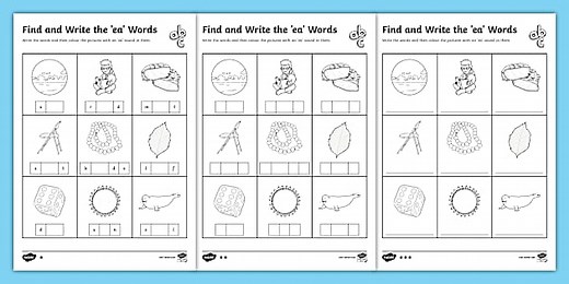 'ea' Words - Phonics Differentiated Worksheets