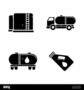 Oil Industry. Simple Related Vector Icons Set for Video, Mobile Apps, Web Sites, Print Projects and Your Design. Oil Industry icon Black Flat Illustra Stock Vector Image & Art - Alamy
