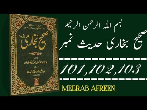 Sahih bukhari Hadees | sahih bukhari Hadees no 101,102,103 | Meerab Afreen