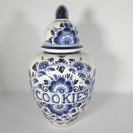 Delft Blue White Pottery Cookie Jar 128 Oz. 18th Century Holland Signed Extremely Rare! - Etsy
