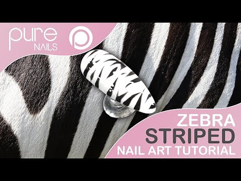 Quick and Easy Zebra Print Nail Art by Tina Jane from Pure Nails