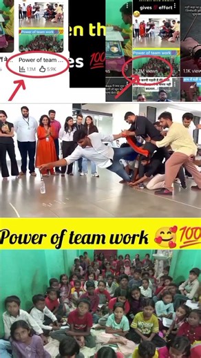 POWER OF TEAM WORK #teamwork #unity #motivation #shortsviral #short #viral #viralreels #1million