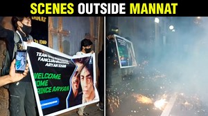 677K views · 10K reactions | Shahrukh Khan's fans gathered in large numbers to celebrate Aryan Khan's release. Watch Video! | Bollywood Now | Facebook