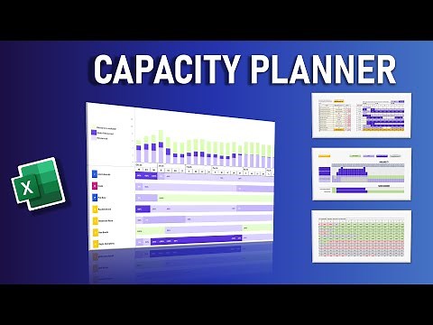 Excel Resource and Task Management, Team Capacity & Project Workloads Dashboard