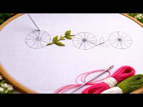 Simple & Elegant Lazy Daisy Border Embroidery | Full Tutorial