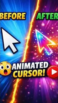How to transform simple cursor into animated cursor 😮