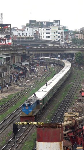 Brahmaputra Express train entering Dhaka Railway Station