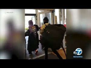 Brazen shoplifters walk out of TJ Maxx in Granada Hills with armfuls of stolen merchandise | ABC7