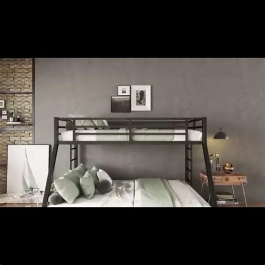 Adult Bunk Bed That Holds Weight – Full XL over Queen, Heavy Steel, 2 Ladders