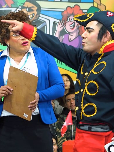 Celebra las fiestas patrias: comedia en la escuelita