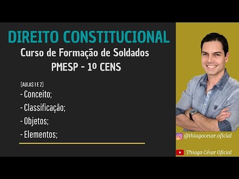 Aulas 1 e 2 - Direito Constitucional: conceito; classificação; objetos e elementos das constituições