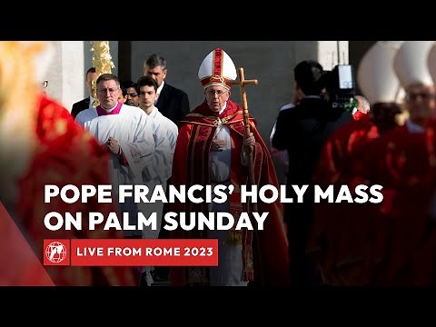 LIVE from the Vatican | Palm Sunday Holy Mass with Pope Francis & Angelus prayer | April 2nd 2023