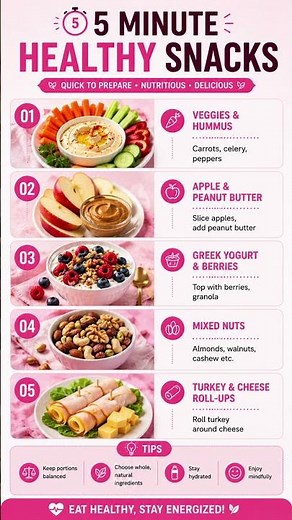 5 Minute Healthy Snacks 🥜🍎 | Quick & Easy Snack Ideas #shorts