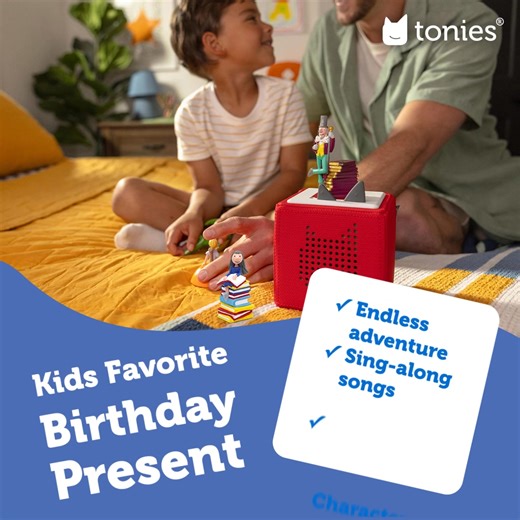 The birthday gift that keeps on giving! The Toniebox has 200 collectible characters, so your child always has fresh stories to enjoy and songs to sing. | tonies