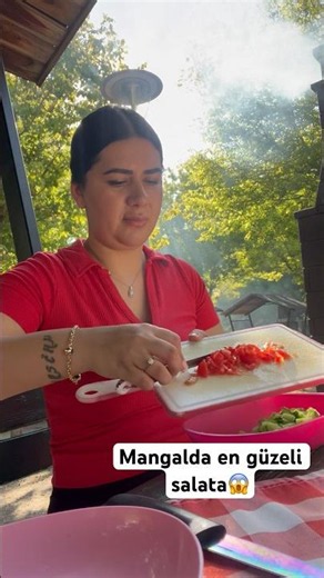 Mangalda en güzeli salata☺️#mangal #patlıcansalatası #piknik #park #shortvideo #vlog #tarif #yemek