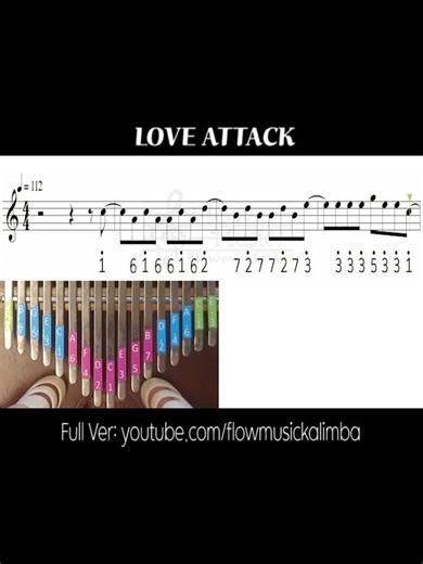 리센느 - LOVE ATTACK(러브어택) 쉬운 칼림바악보