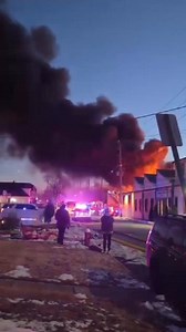 NEW VIDEO from Roselle Park of the fire at Crossfield Products Corporation Thursday night. Officials are still trying to figure out a cause. 📸: @na__george | Lauren Due